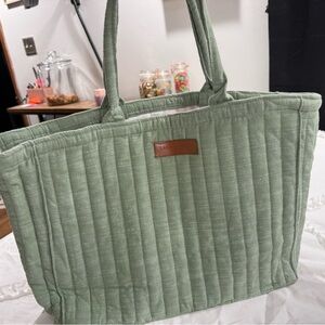 Laura Ashley Sage Quilted Tote Bag
